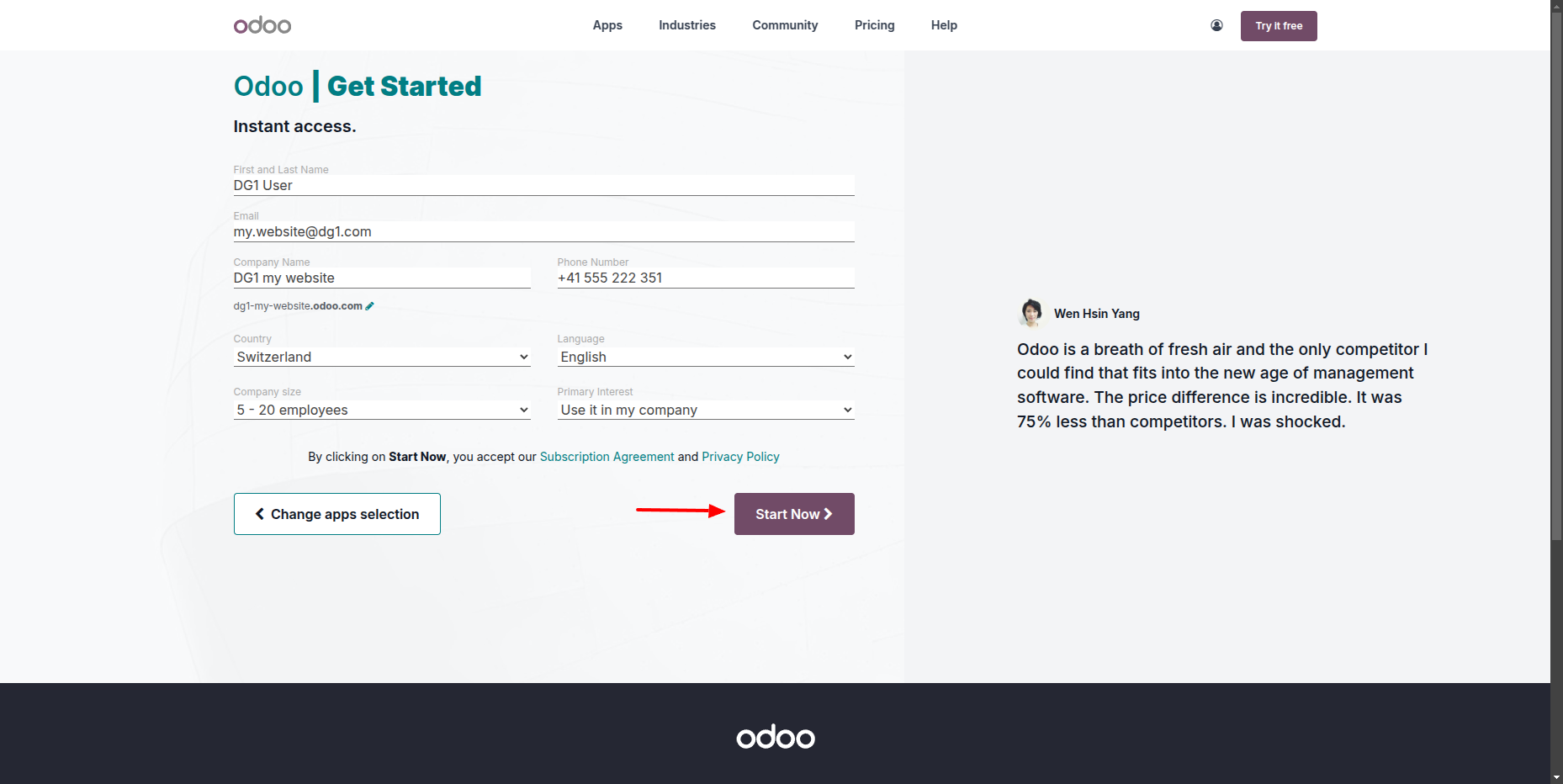Odoo you data