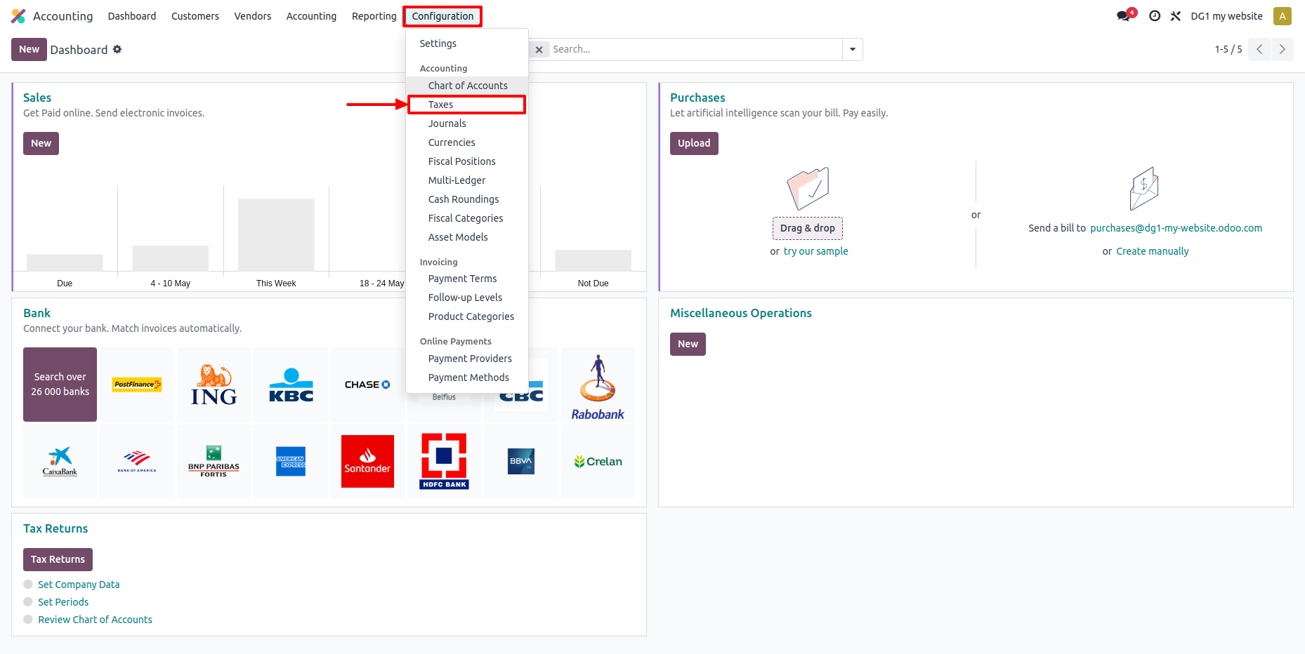 Taxes in Odoo