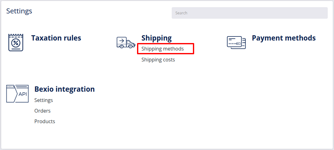 shipping methods