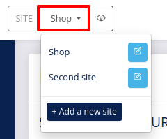 Site dropdown