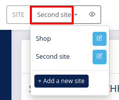 Site dropdown second site